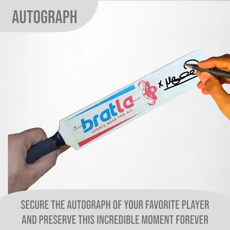 Bratla Autograph Signature Mini Cricket Bat, Capturing Memorable Signs with Mini Cricket Bat (15 Inches) - Image 2